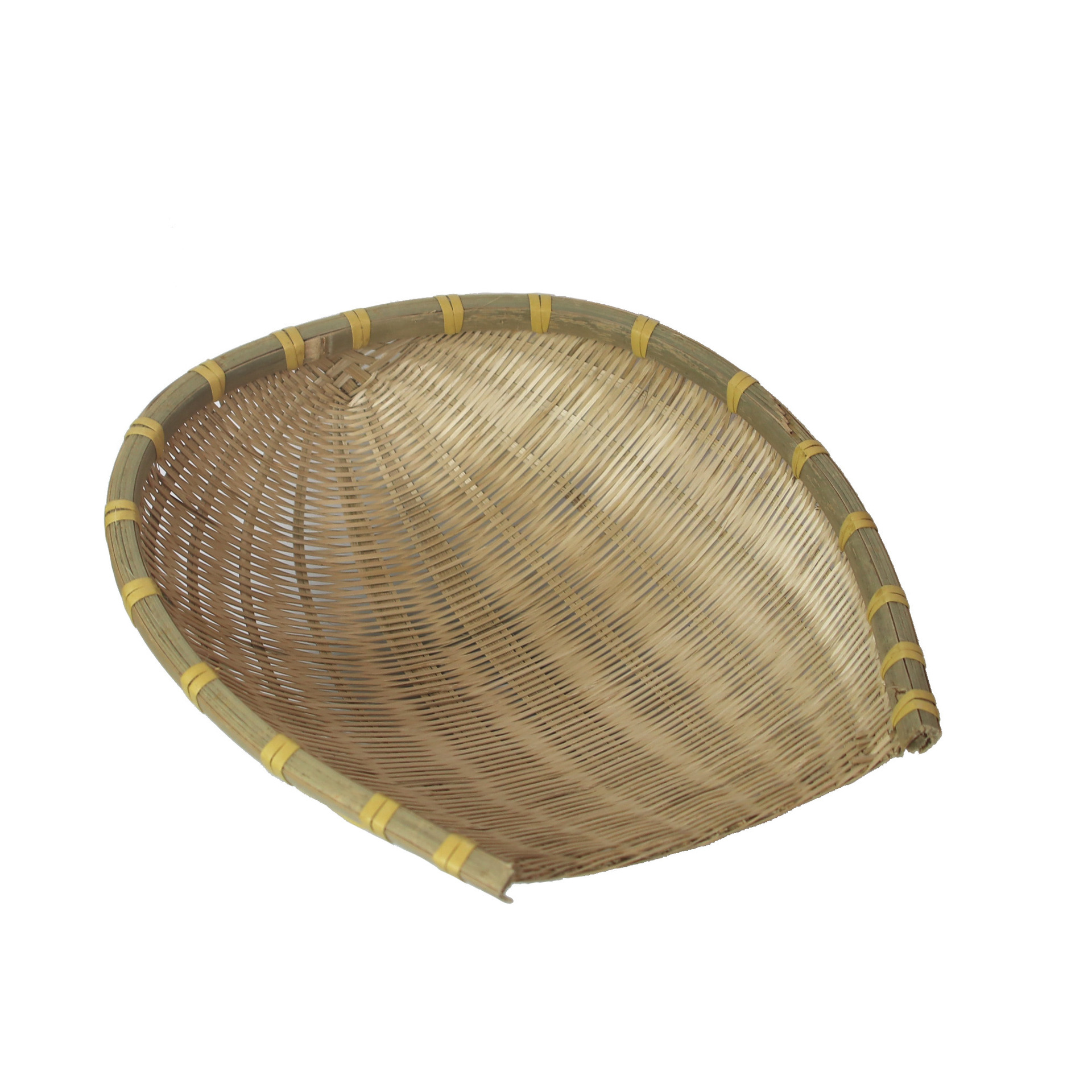 竹编方筲箕 纯手工编织竹簸箕 淘米竹篮 竹编瓜果盘现货批发