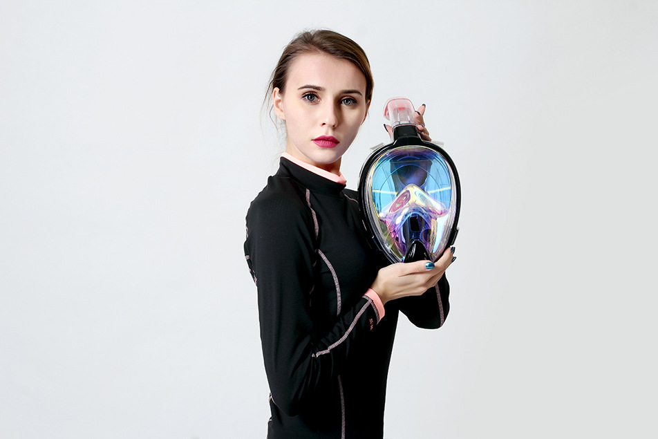 呼吸管面具 浮潜三宝套装 全干式呼吸管眼镜面罩 潜水套装备厂家