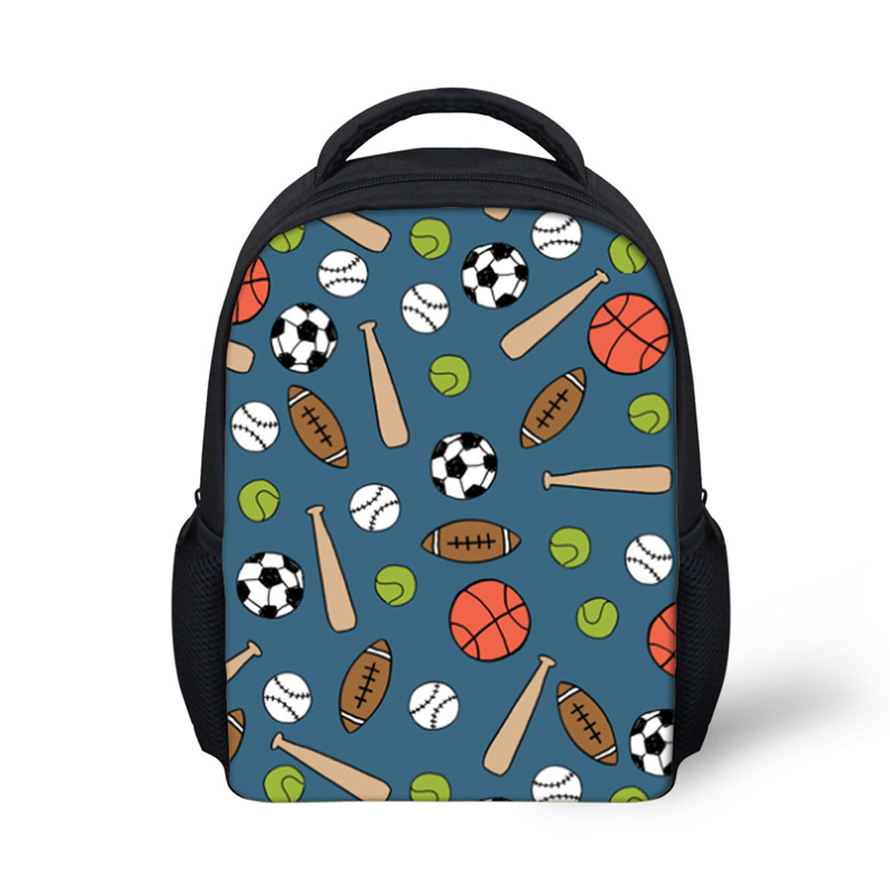 开学季新款双肩包 3d热转印半印花书包 足球图案定制可印logo