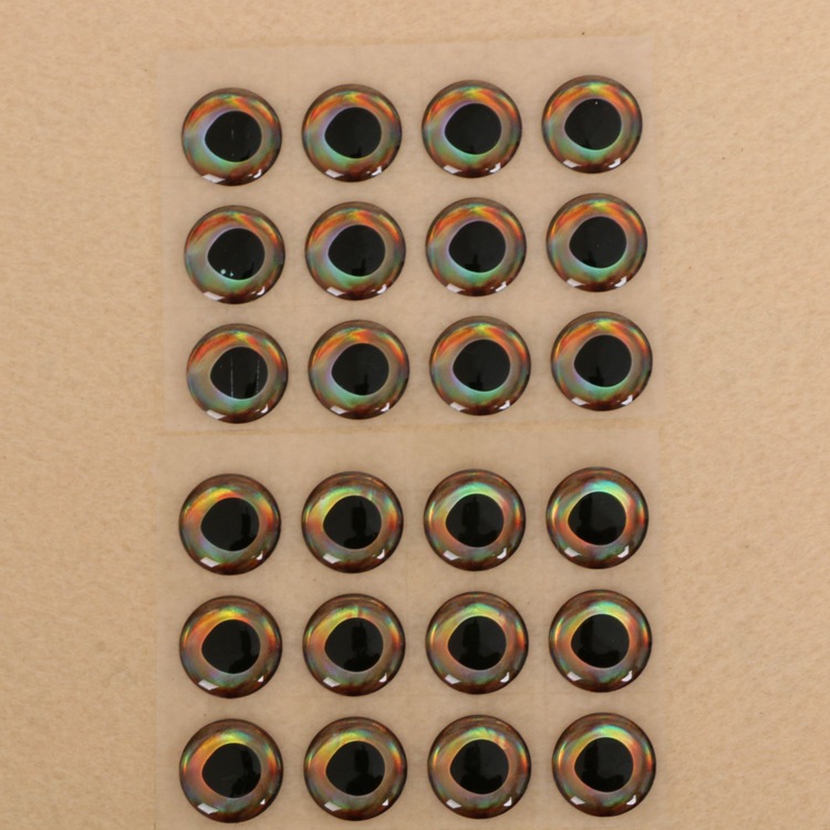 3d路亚仿真动物眼 鱼饵眼睛贴仿生鱼眼假饵渔具垂钓定制水晶滴塑