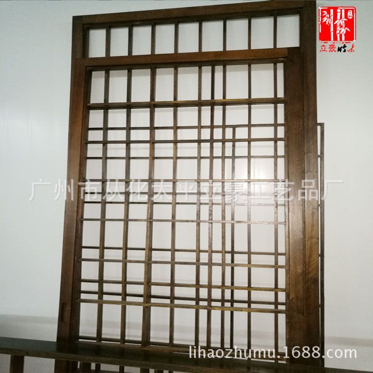 石家庄竹木移门障子纸推拉门羊皮纸花格门柚木格栅平开门定制加工