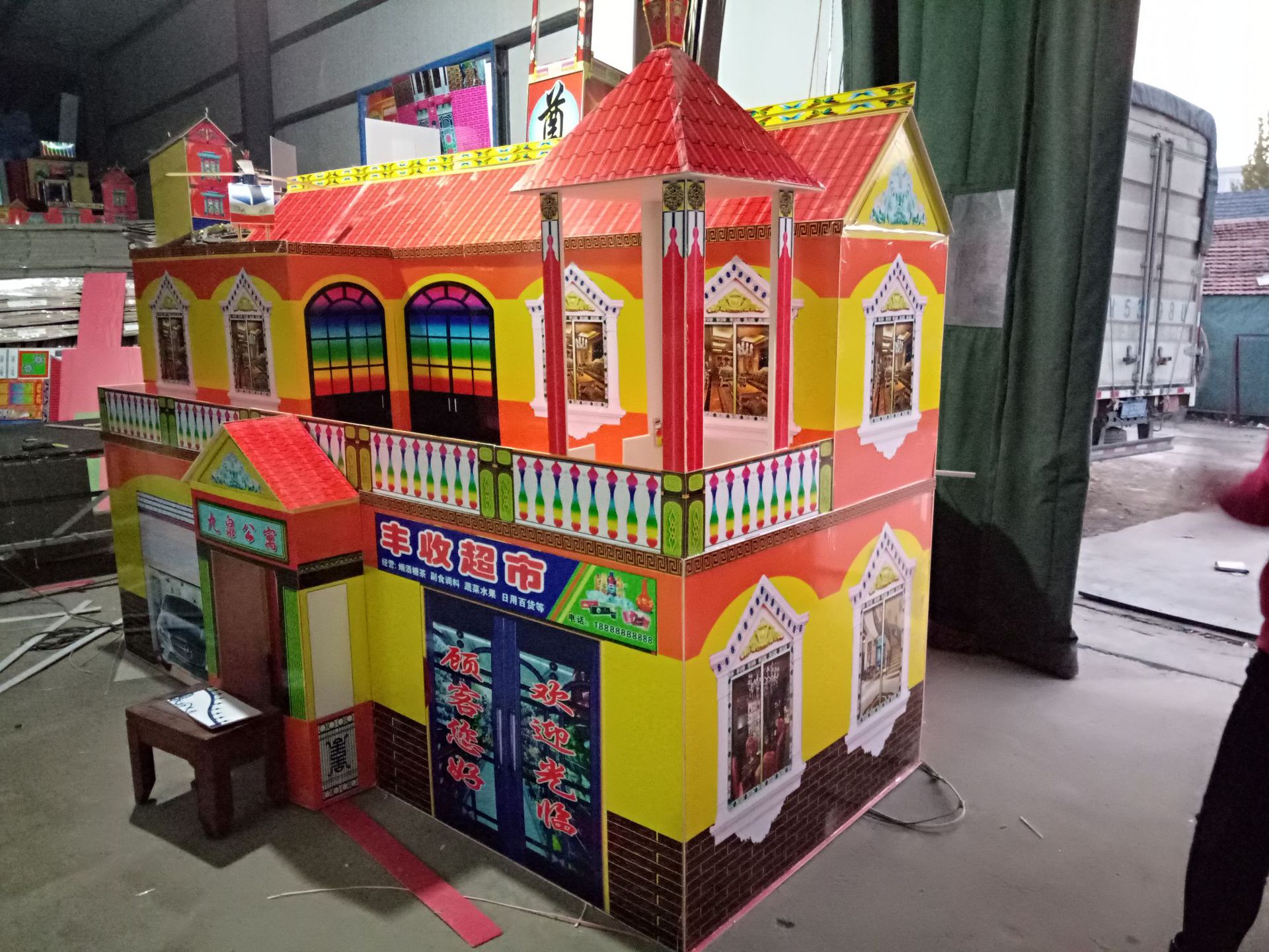 热销纸活纸扎 大款黄红 福贵祥殡葬产品厂家直销爆款