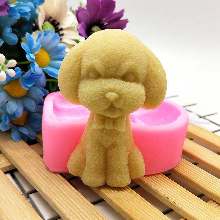 狗狗模具 泰迪狗香薰石膏硅胶模具 汽车摆件 工艺品 滴胶模具