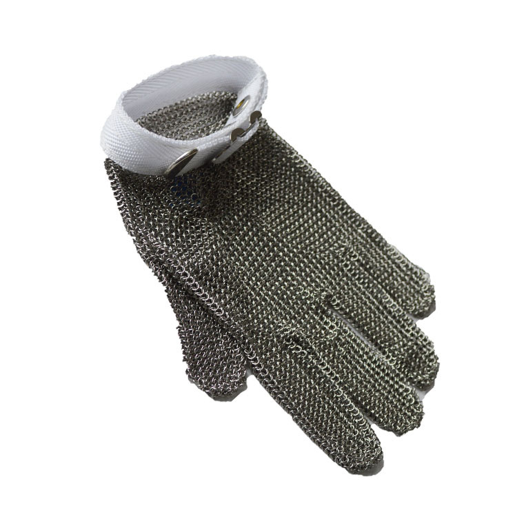 5级不锈钢丝钢环铁手套 屠宰验厂电锯木工裁剪金属防割手套批发