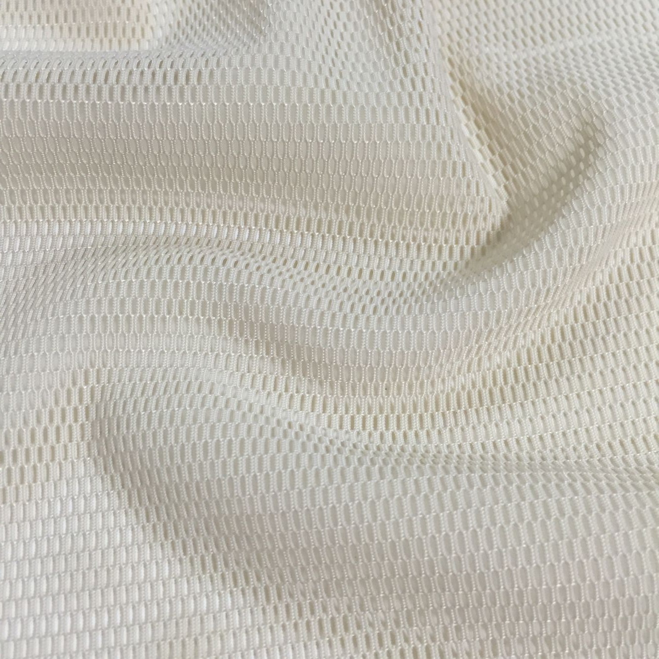 工厂直销运动服瑜珈服束身内衣布料 锦纶六角粗网 弹力网眼布