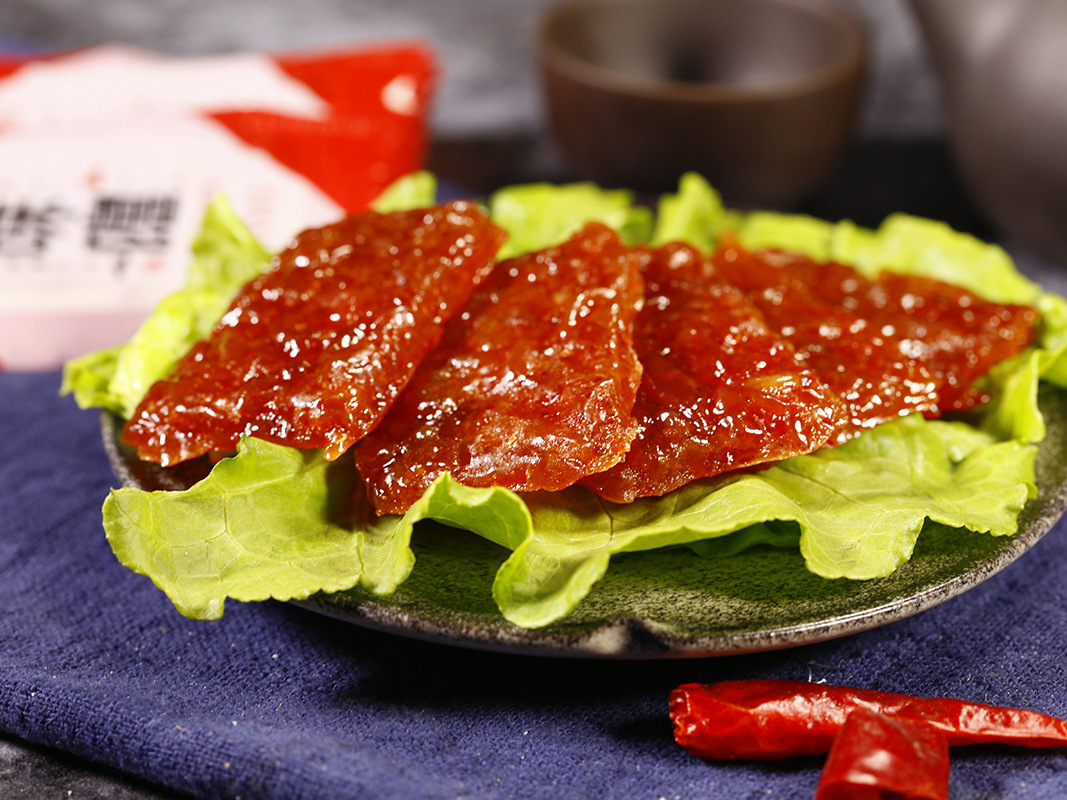 【三鑫食品】 现烤金钱肉干 新加坡风味肉干半成品 猪肉脯半成品