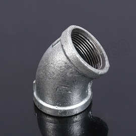 厂家直供玛钢弯头镀锌管件45度弯头45°小弯直弯消防镀锌管配件