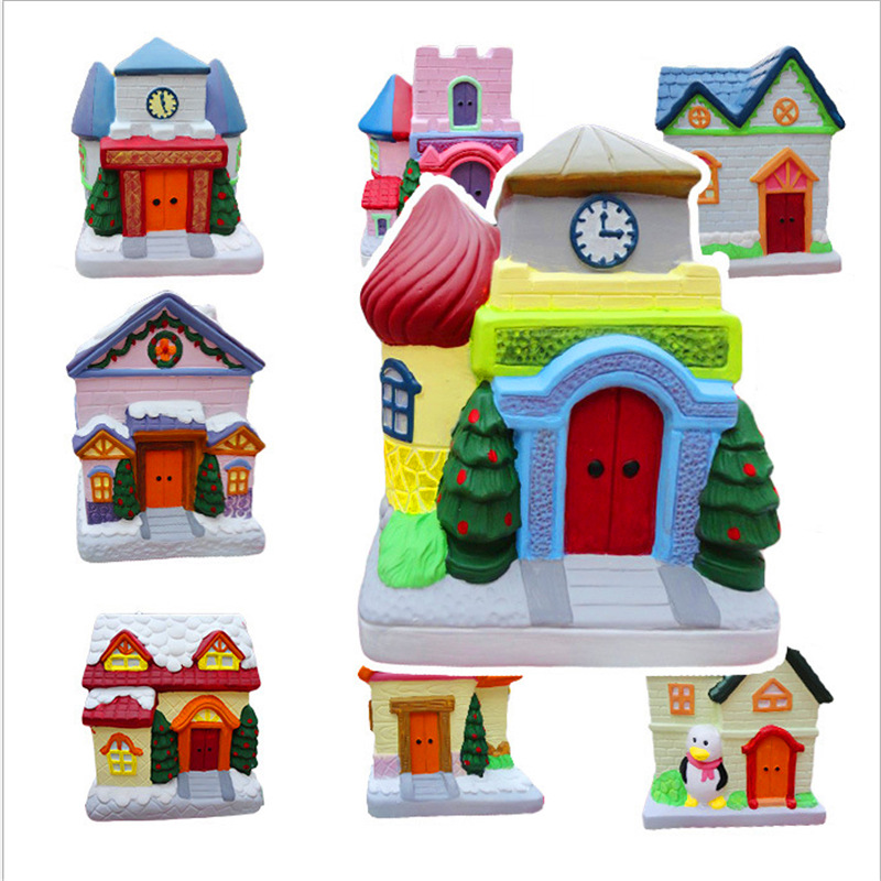 特大号房子彩绘陶瓷 儿童diy手工益智涂色摔不坏石膏娃娃