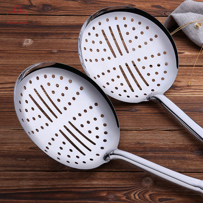 厨师不锈钢大漏勺长柄过滤网勺厨房漏勺麻辣烫油炸火锅漏勺捞面勺