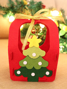 圣诞节礼物平安夜苹果包装盒子不织布diy材料包