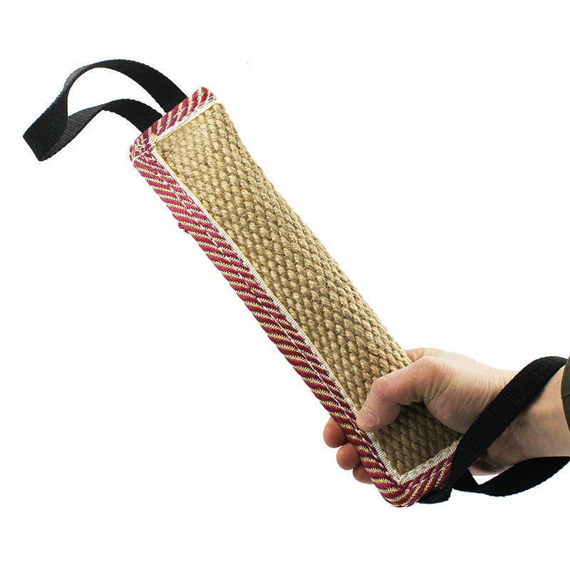 32cm耐咬麻布训犬棒 带把手 狗扑咬啃咬玩具 训犬互动训练用品