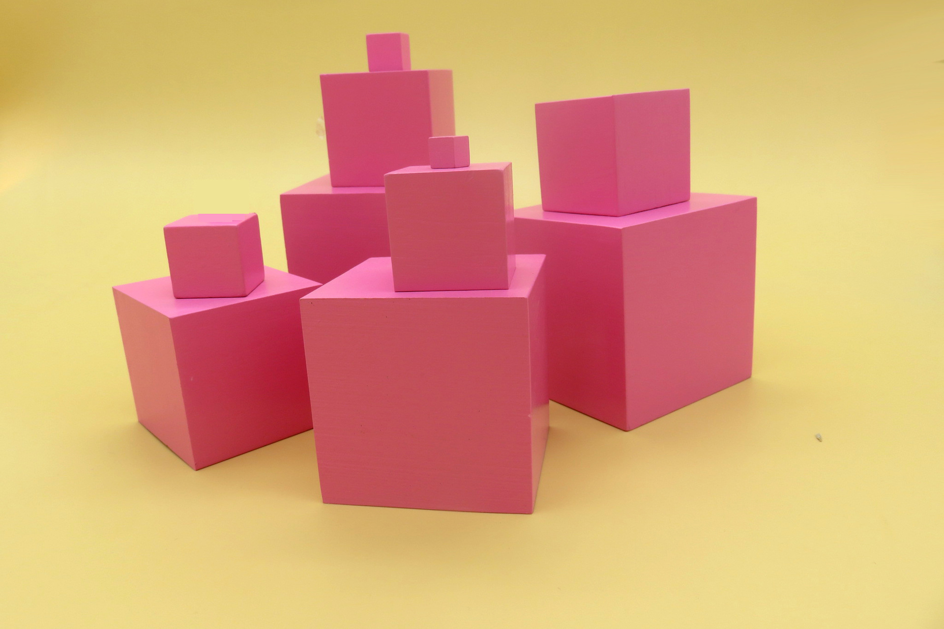 蒙氏蒙特梭利幼儿园早教科教粉红塔家庭版益智玩具教具0-1-2-3-4