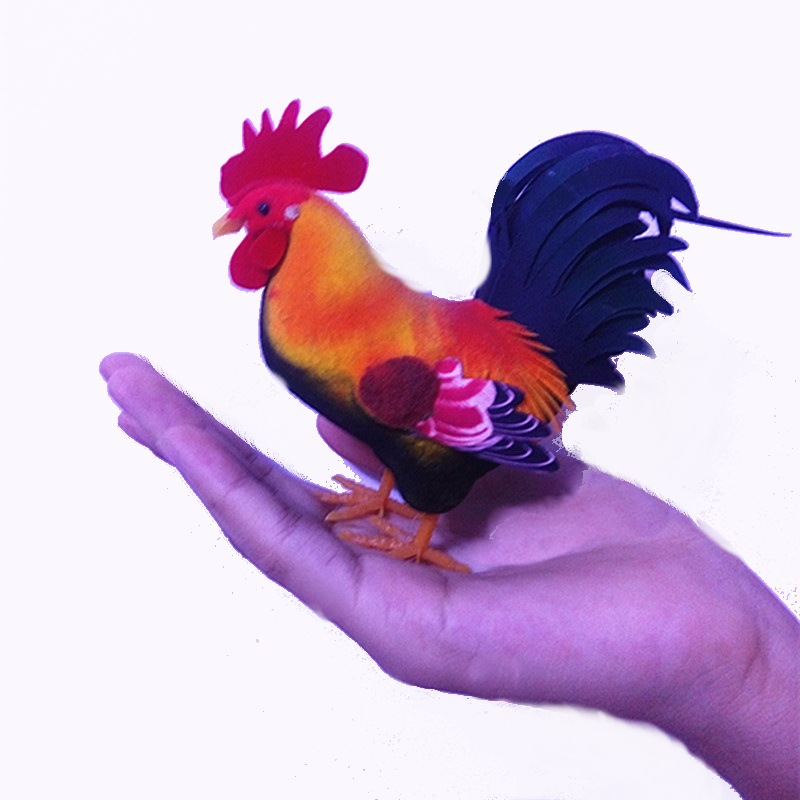 仿真鸡小公鸡模型道具仿真动物小模型 身体约拳头大小