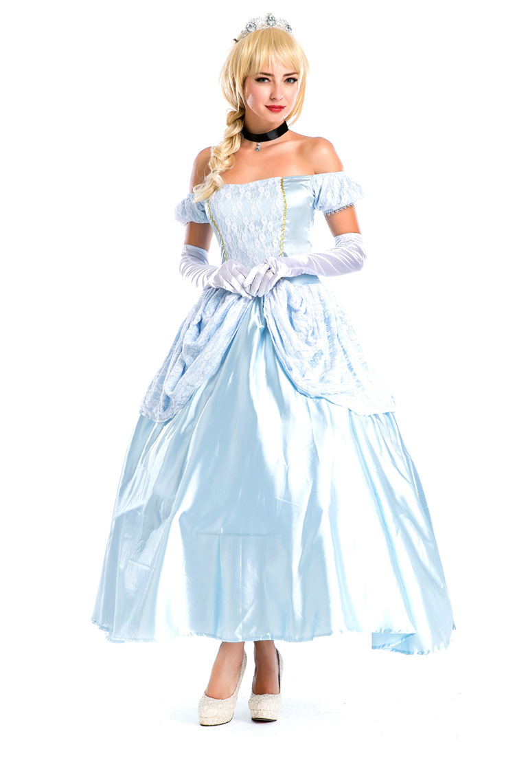 万圣节白雪公主童话版灰姑娘礼服成人化妆舞会圣诞节服装年会表演