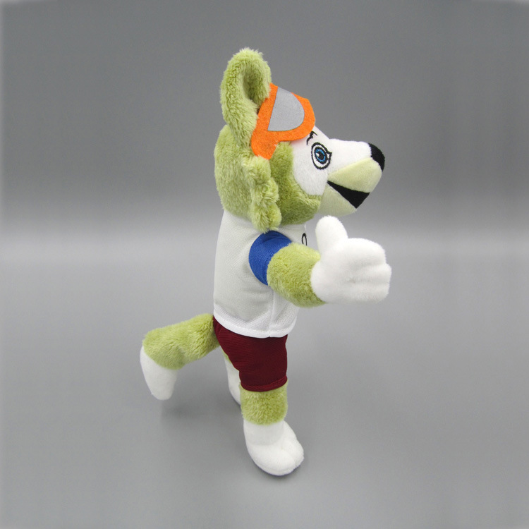 2018俄罗斯世界杯吉祥物毛绒玩具公仔小狼扎比瓦卡玩偶 礼品批发