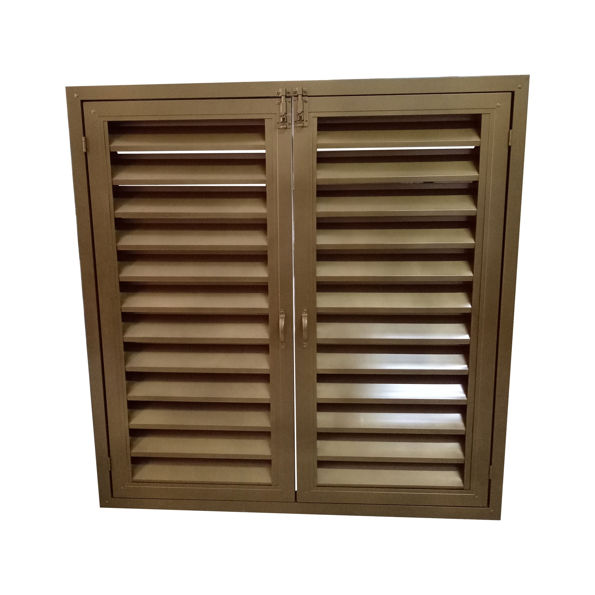 百叶窗定做铝合金开门联动自垂百叶防雨百叶片可以开门百叶窗