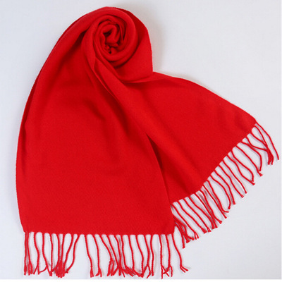 2017新款小斜纹围巾女士羊毛围脖加绒加厚可定制diy厂家批发