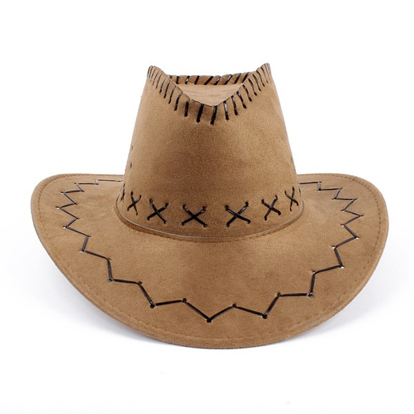 Western Cowboy Big Brim Hat Outdoor Men's and Women's Sun Hats Suede Performance Cap Knight's Cap Tourist Attractions Craft Hat