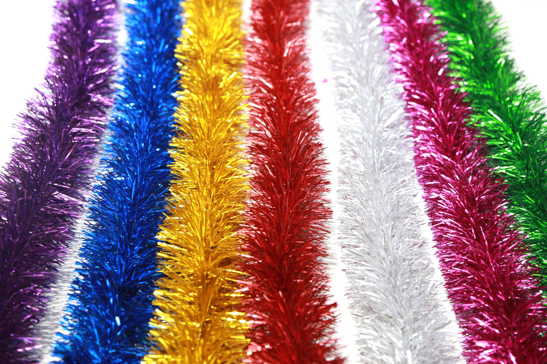 新款亚光毛条 彩条拉花彩带 圣诞装饰用品 喜庆用品 婚礼庆典布置