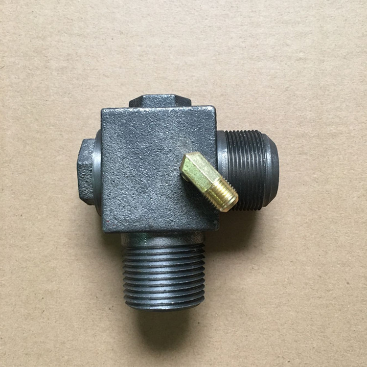 空压机小型打气泵无油机活塞式直联机配件纯铜单向阀止回阀三通