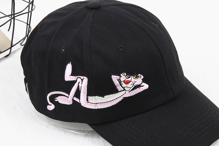 2018新款春夏季卡通粉红豹鸭舌帽男女棒球帽韩版户外防晒遮阳帽子