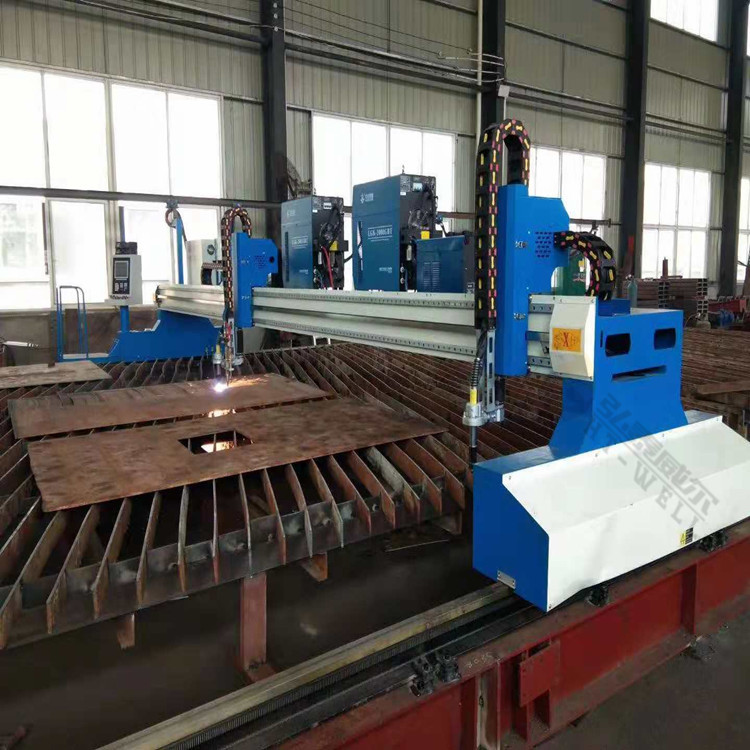 龙门数控切割机 数控龙门式金属板材等离子火焰切割下料机