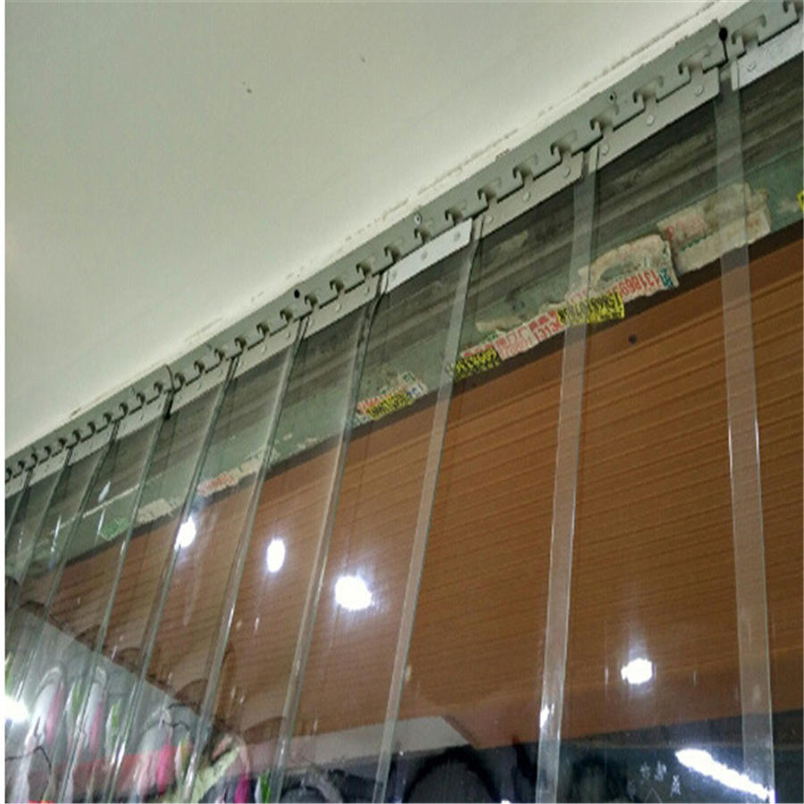 加工食品场车间防虫防灰尘橘黄色呆愣不粘pvc透明皮软门帘2毫米厚