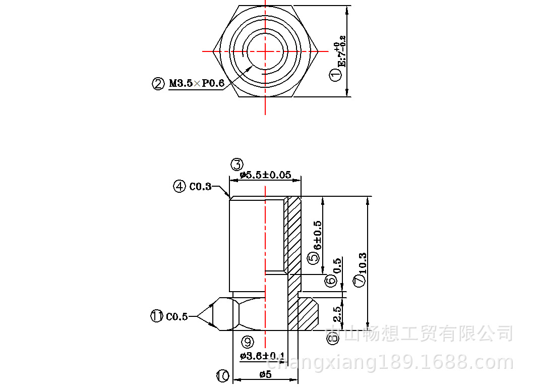 大量生产销售压铆螺母柱,自动车床零件加工压铆螺柱,压铆螺母