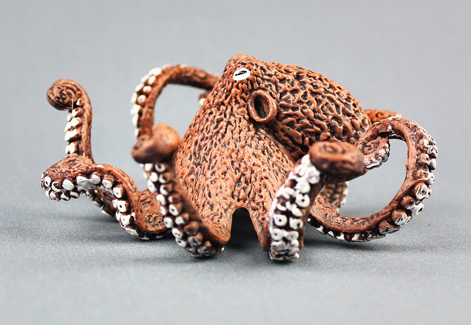 外贸新款八爪鱼海洋生物模型仿真章鱼实心塑胶海底总动员玩具摆件