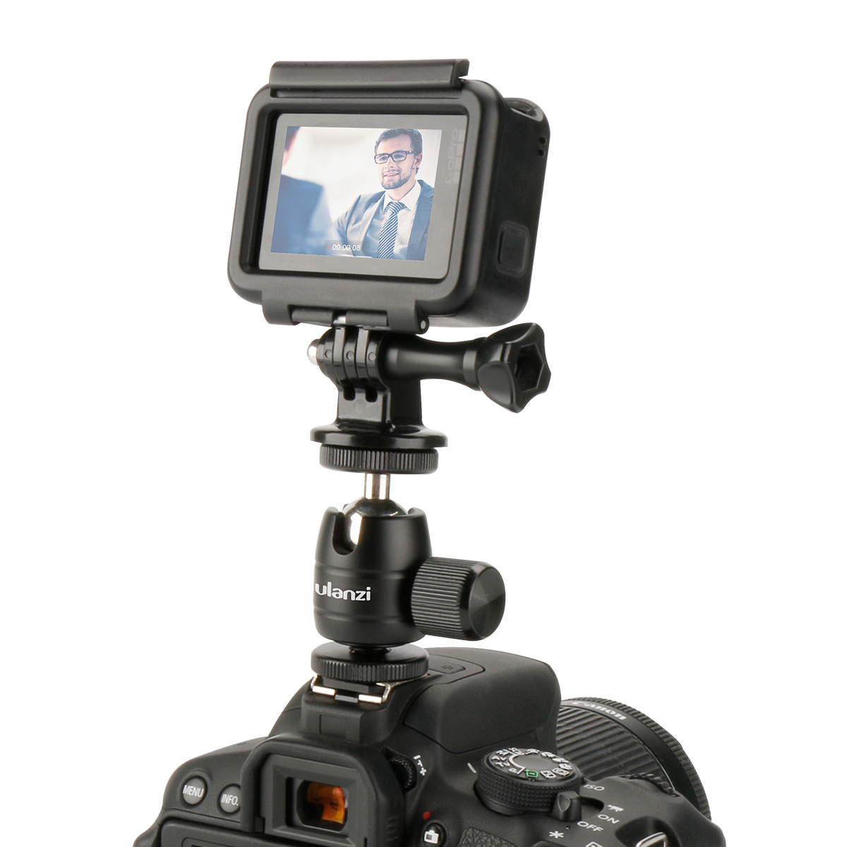 金属迷你云台 手机相机摄影1/4螺丝口热靴口球型小云台