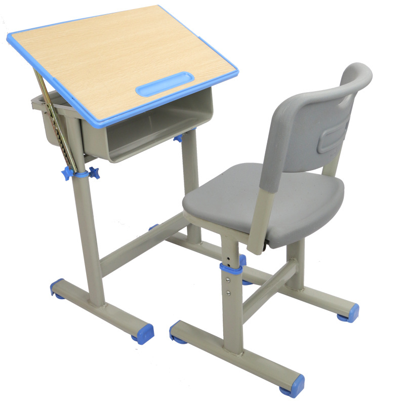 学校美术桌绘画桌中小学生画图桌绘图桌可倾斜课桌椅美术教室桌椅