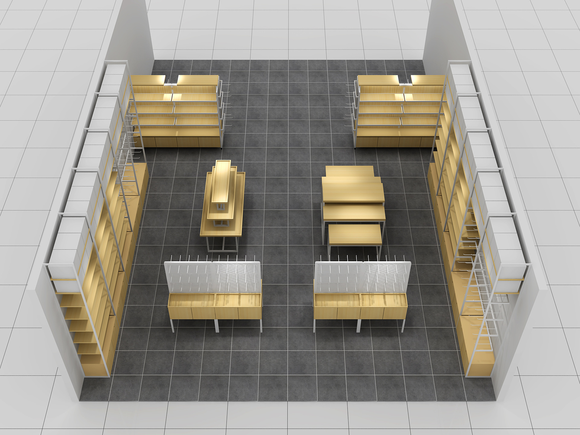 铁木简约商超货架定制家居日用品卖场中岛货架厂家直供免费设计