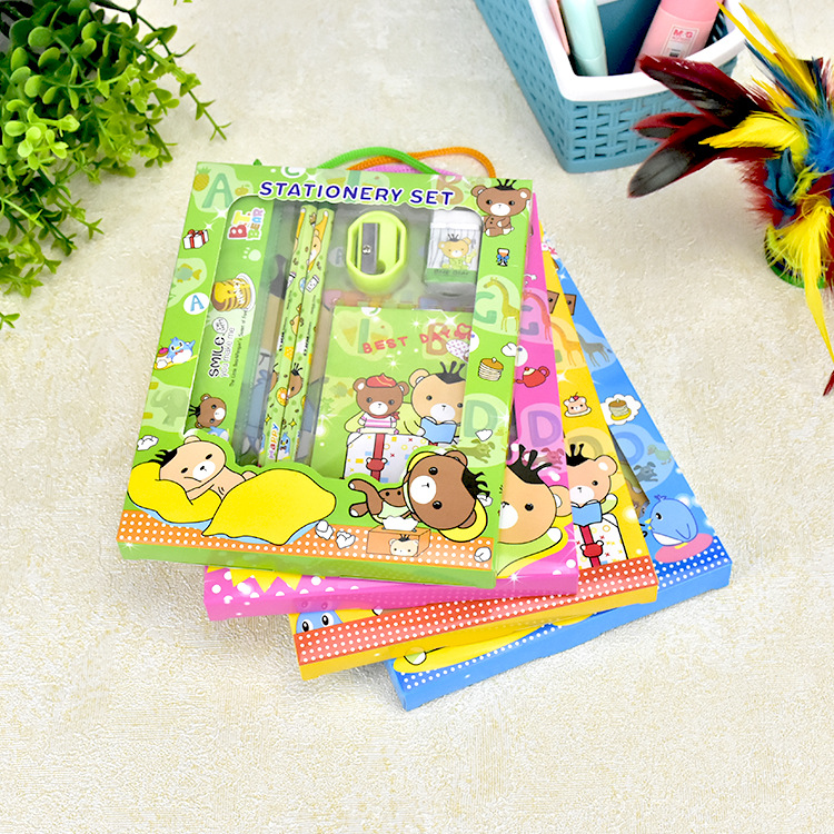 Stationery Set 6-Piece Children's Day Children's Learning Gift Box Kindergarten Birthday Gift Prizes Wholesale