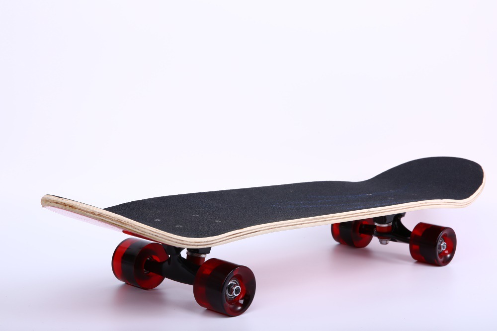 骏运成人滑板车80cm防滑磨砂supreme 活力中档双翘四轮滑板车 红色