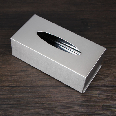 厂家直销不锈钢纸巾盒餐桌台面抽纸盒长方形可挂式卫生间卫生纸盒