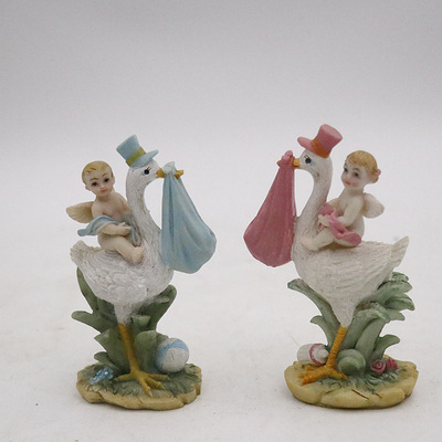 精美跪拜洗礼天使创意家居摆件 艺术树脂工艺品礼品家居装饰品