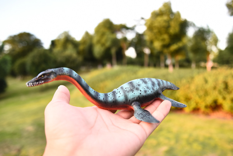 跨境侏罗纪实心滑齿龙 仿真恐龙模型玩具沧龙 蛇颈龙模型摆件批发