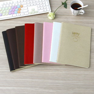 现货批发16k软皮面记事本 简约黑色防水企业礼品通用笔记本定制