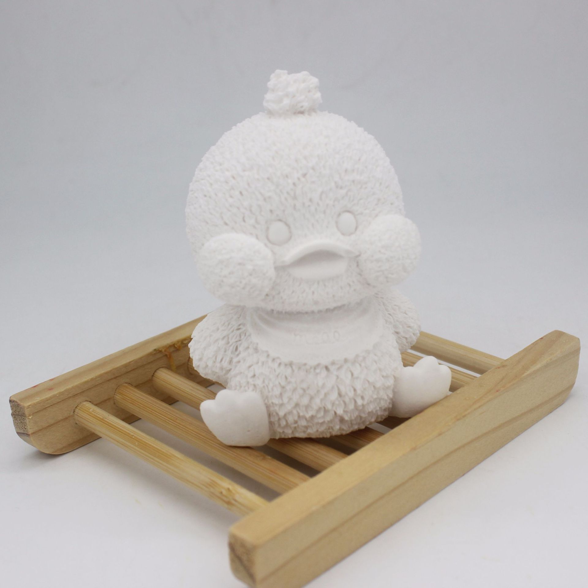 3d网红鸭香薰石膏摆件模巧克力蛋糕装饰模蜡烛模硅胶模具c1221