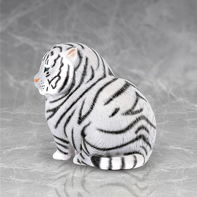 空想造物 小小动物园 不二马大叔 1代胖虎白色款 2代老虎手办盒装