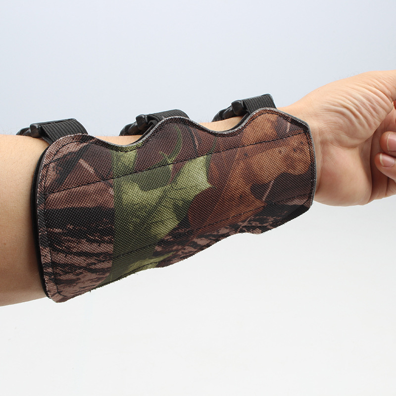 弓箭配件器材批发迷彩帆布护具护手臂 cs箭馆景区通用射箭护臂