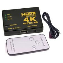 HDMI三进一出切换器4K*2K hdmi3进1出高清视频切换器转换器带遥控