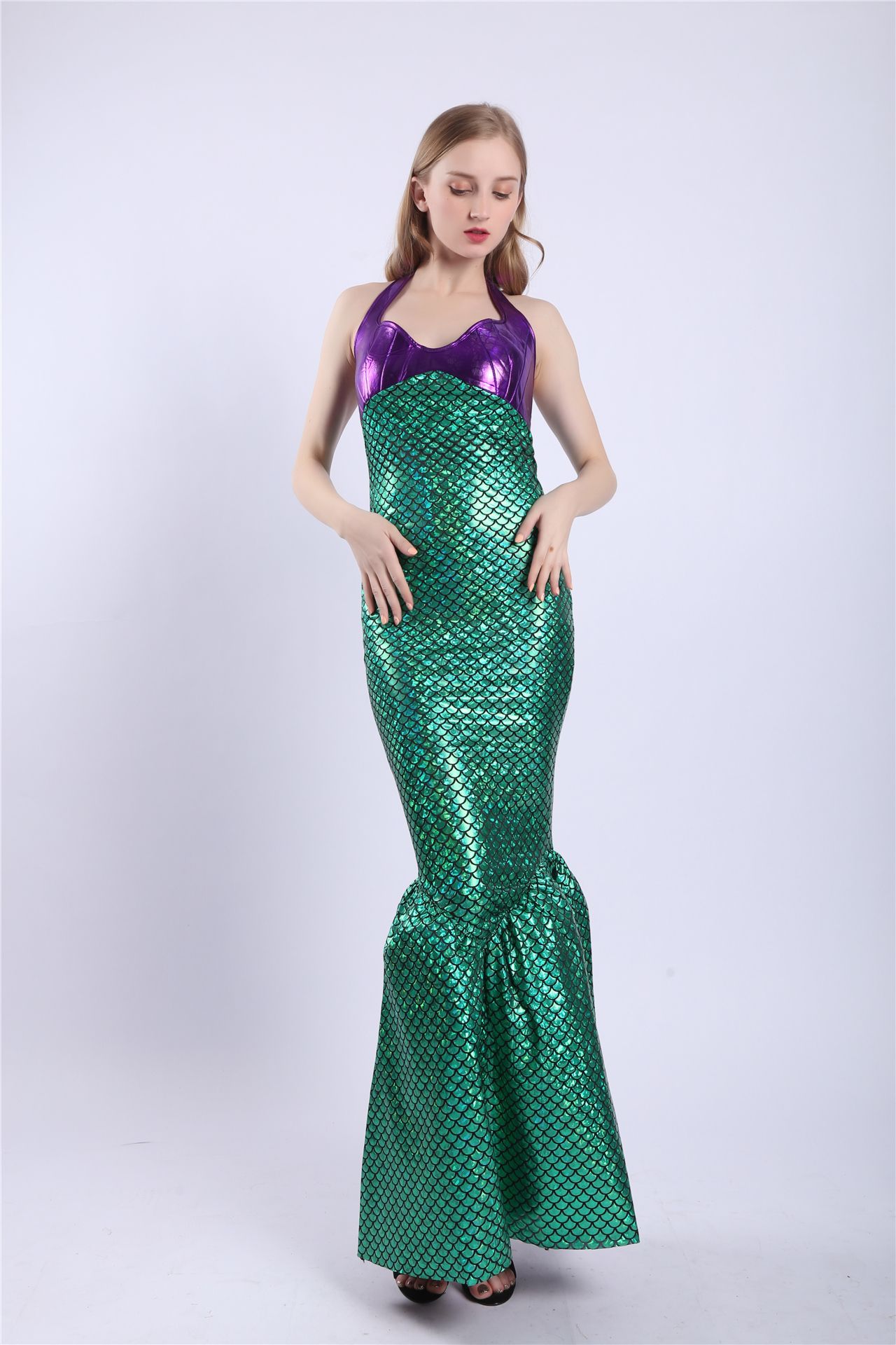 万圣节新款人鱼公主美人鱼演出服装 出口游戏制服 夜店ds舞台装