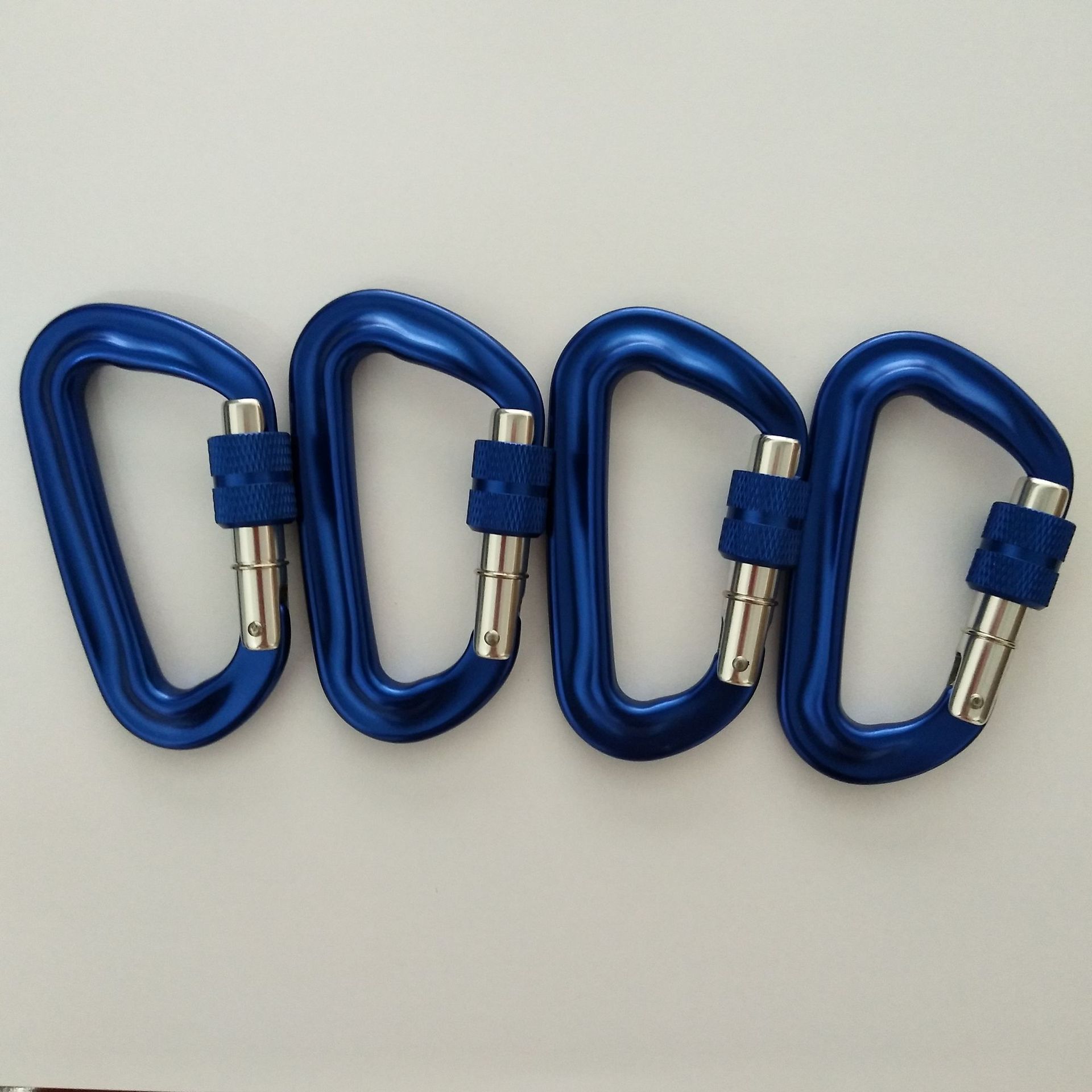 高强度航空铝7075攀岩快挂 吊床 瑜伽安全扣 带锁 弹簧钩 登山扣