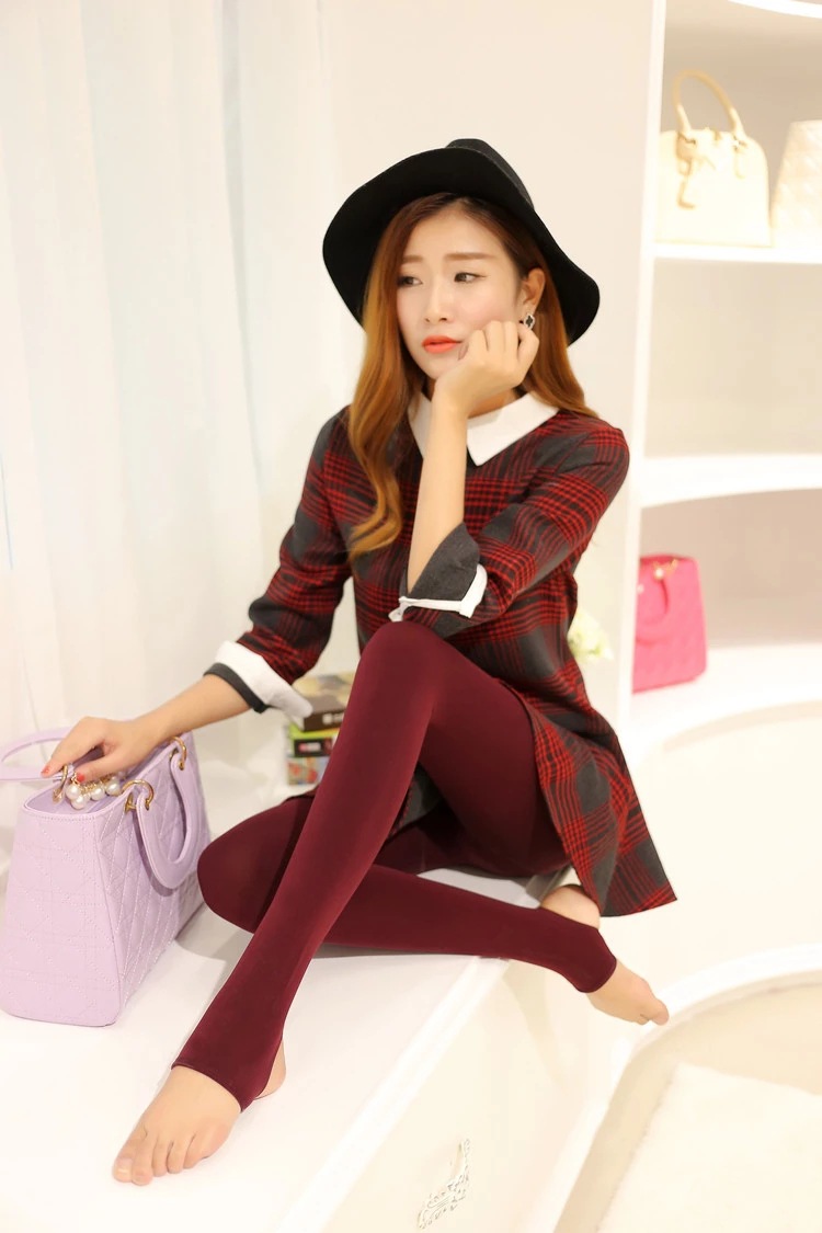 3折清仓 秋季单层锦纶面膜踩脚袜 女秋冬不起球显瘦一体裤