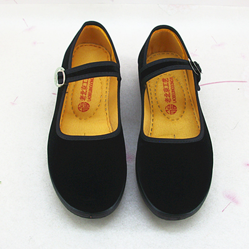 特价老北京布鞋平绒黑一代鞋礼仪酒店工作舞蹈鞋批发