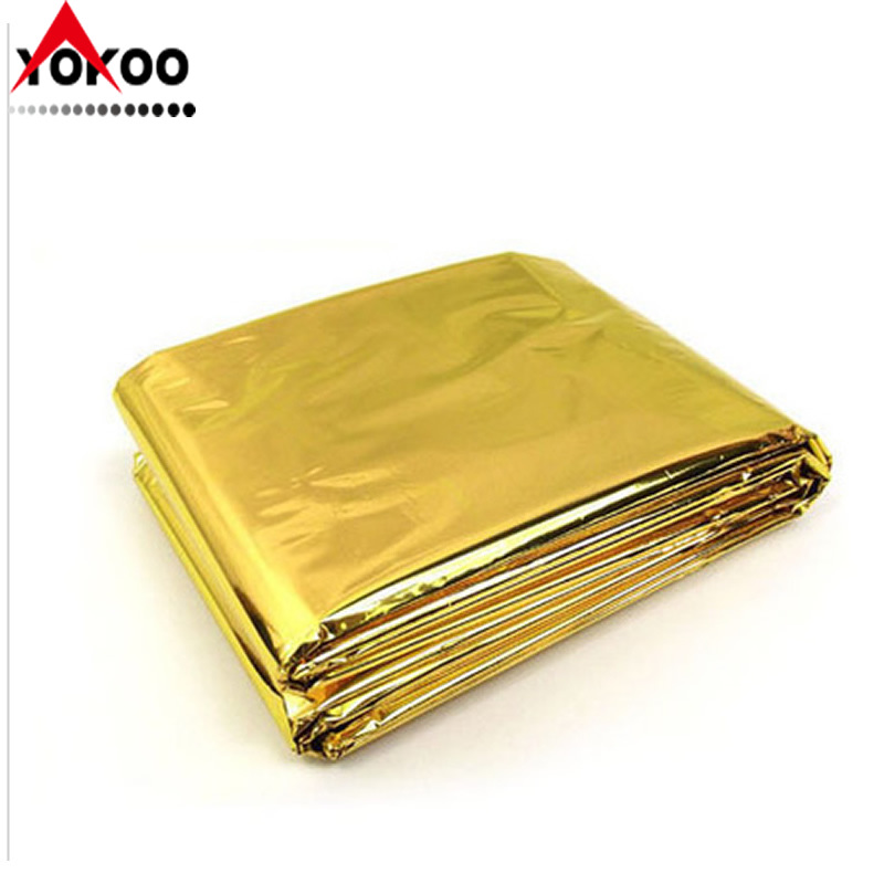 户外便携 pet金色急救毯 铝箔毯 保温防晒毯 160*210cm 急救毯