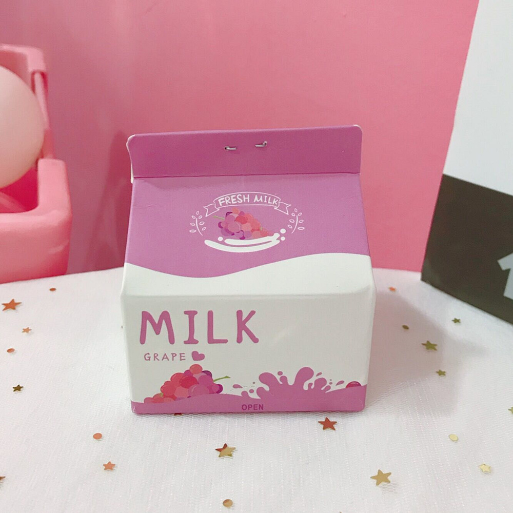 创意草莓牛奶盒子抽取便签纸少女心粉色n次贴便利贴文具便签本