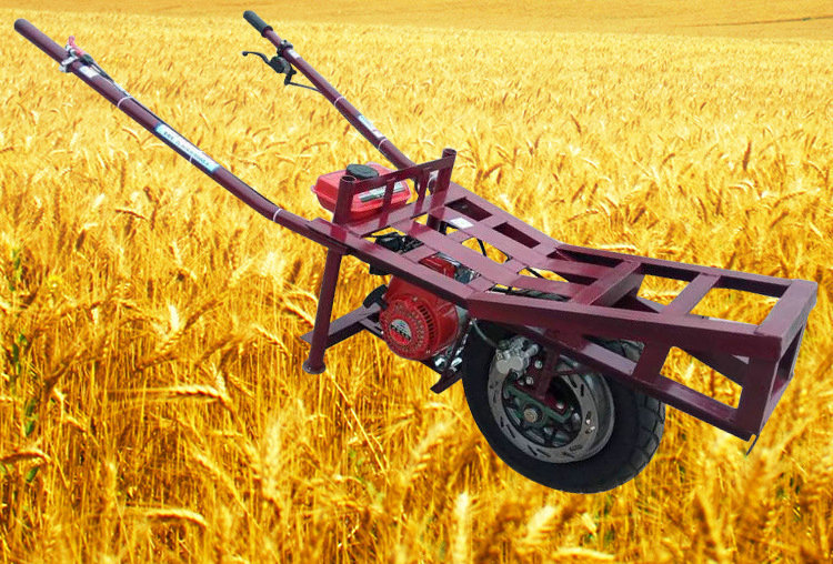 汽油农用搬运独轮车 多功能碟刹机动独轮车 搬运鸡公车手推车