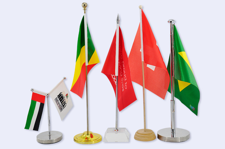 广东广州定制桌面旗旗子桌旗旗帜定做办公水晶数码直喷工厂家直销